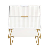 DUMBO 2.0 Nightstand in White NS002-WH Manhattan Comfort