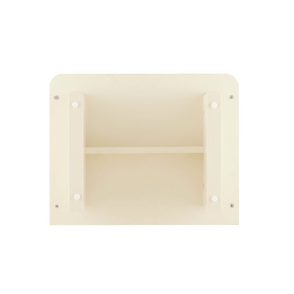 Manhattan Comfort Ella Nightstand With Two Full Extension Drawers - Effortless Elegance For Modern Living Spaces Cream Mdf Ns005-cr