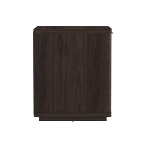 Manhattan Comfort Evelyn Elegant Modern Nightstand With Full Extension Drawer For Timeless Bedroom Serenity Brown Mdf Ns011-br