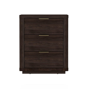 Manhattan Comfort Evelyn Elegant Modern Nightstand With Full Extension Drawer For Timeless Bedroom Serenity Brown Mdf Ns013-br