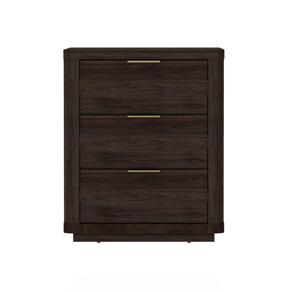 Manhattan Comfort Evelyn Elegant Modern Nightstand With Full Extension Drawer For Timeless Bedroom Serenity Brown Mdf Ns013-br