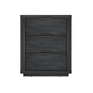 Manhattan Comfort Evelyn Elegant Modern Nightstand With Full Extension Drawer For Timeless Bedroom Serenity Charcoal Grey Mdf Ns013-ch