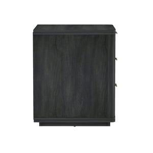 Manhattan Comfort Evelyn Elegant Modern Nightstand With Full Extension Drawer For Timeless Bedroom Serenity Charcoal Grey Mdf Ns013-ch