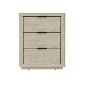 Manhattan Comfort Evelyn Elegant Modern Nightstand With Full Extension Drawer For Timeless Bedroom Serenity Natural Mdf Ns013-na