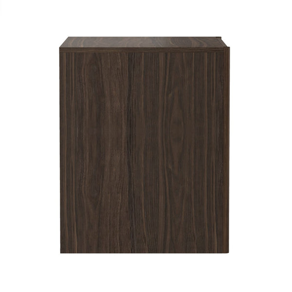 Manhattan Comfort Linda Modern Nightstand With 2 Drawers – Elegant Storage Solution For Bedrooms And Living Areas Walnut Brown Mdp Ns015-br