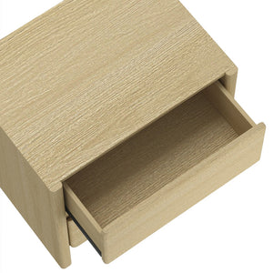 Manhattan Comfort Linda Modern Nightstand With 2 Drawers – Elegant Storage Solution For Bedrooms And Living Areas Natural Oak Mdp Ns015-na
