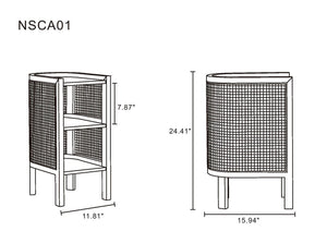 Manhattan Comfort Versailles Industry Chic End Table Nature NSCA01-NA