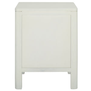 Safavieh Misha Nightstand - Sleek White Acacia Wood Furniture For Modern Bedrooms With Ample Storage Solutions White Acacia,Mdf,Veneer,Plywood Nst2400a