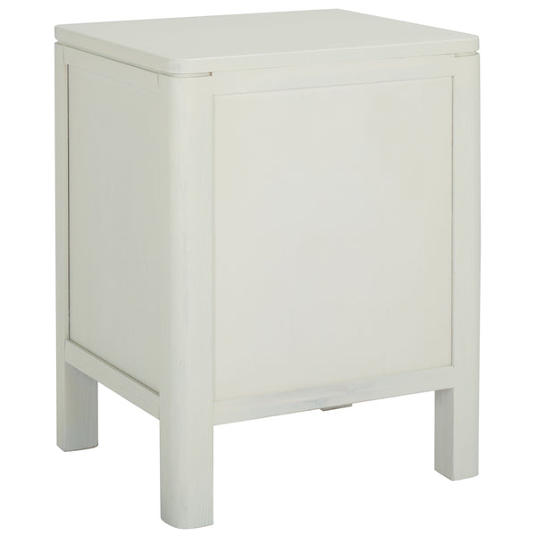 Safavieh Misha Nightstand - Sleek White Acacia Wood Furniture For Modern Bedrooms With Ample Storage Solutions White Acacia,Mdf,Veneer,Plywood Nst2400a