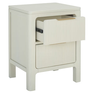 Safavieh Misha Nightstand - Sleek White Acacia Wood Furniture For Modern Bedrooms With Ample Storage Solutions White Acacia,Mdf,Veneer,Plywood Nst2400a
