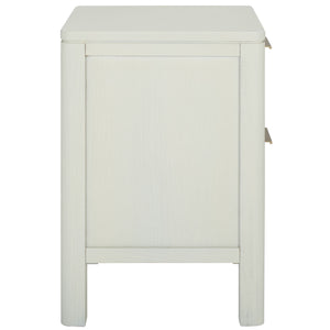 Safavieh Misha Nightstand - Sleek White Acacia Wood Furniture For Modern Bedrooms With Ample Storage Solutions White Acacia,Mdf,Veneer,Plywood Nst2400a