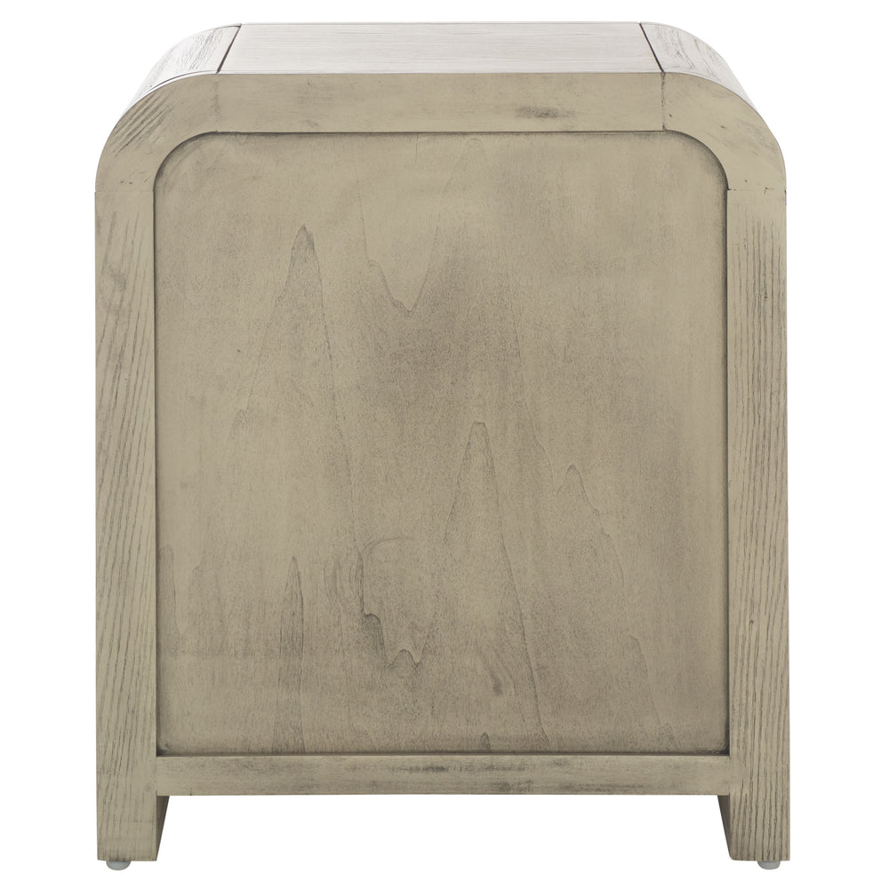 Safavieh Amika Nightstand In White Wash - Rustic Acacia Wood With Spacious Storage & Timeless Style Charm White Washed Accacia,Plywood Nst2401a