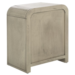 Safavieh Amika Nightstand In White Wash - Rustic Acacia Wood With Spacious Storage & Timeless Style Charm White Washed Accacia,Plywood Nst2401a