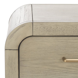 Safavieh Amika Rustic White Wash Nightstand With Drawer And Open Cubby For Minimalist Bedroom Storage Solutions NST2401A