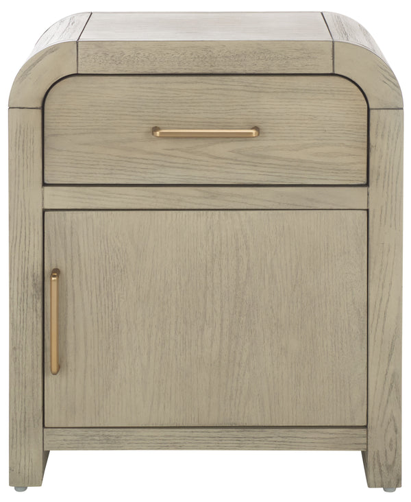 Safavieh Amika Nightstand In White Wash - Rustic Acacia Wood With Spacious Storage & Timeless Style Charm White Washed Accacia,Plywood Nst2401a