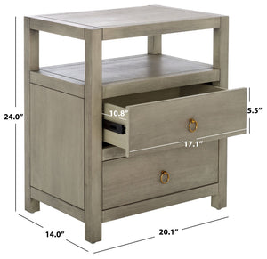 Safavieh Amisa Nightstand – Elegant Acacia Veneer Design For Organized Bedroom Essentials And Timeless Style Natural NST2402A