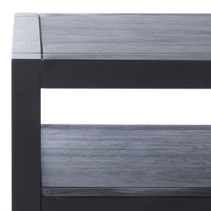 Safavieh Amisa Nightstand – Elegant Acacia Veneer Design For Organized Bedroom Essentials And Timeless Style Black NST2402B