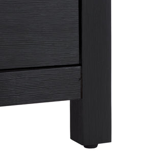 Safavieh Amisa Nightstand: Elegant Acacia Design For Functional Bedroom Storage And Sophisticated Style Black Accacia,Plywood,Mdf,Veneer Nst2402b