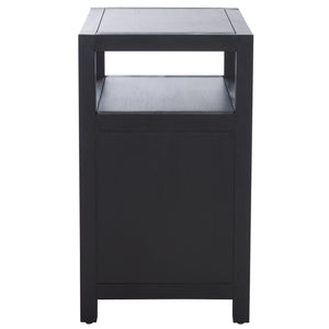Safavieh Amisa Nightstand: Elegant Acacia Design For Functional Bedroom Storage And Sophisticated Style Black Accacia,Plywood,Mdf,Veneer Nst2402b