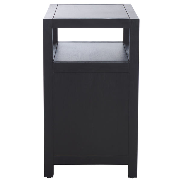 Safavieh Amisa Nightstand: Elegant Acacia Design For Functional Bedroom Storage And Sophisticated Style Black Accacia,Plywood,Mdf,Veneer Nst2402b