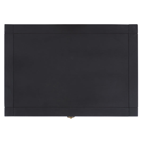 Safavieh Amisa Nightstand: Elegant Acacia Design For Functional Bedroom Storage And Sophisticated Style Black Accacia,Plywood,Mdf,Veneer Nst2402b