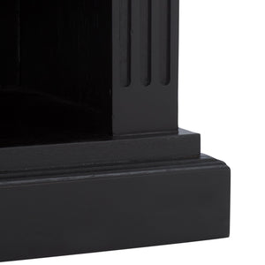 Safavieh Ahasu Nightstand - Elegant Acacia Craftsmanship With Spacious Storage For A Serene Bedroom Ambiance Black Accacia,Mdf,Veneer,Plywood Nst2403b