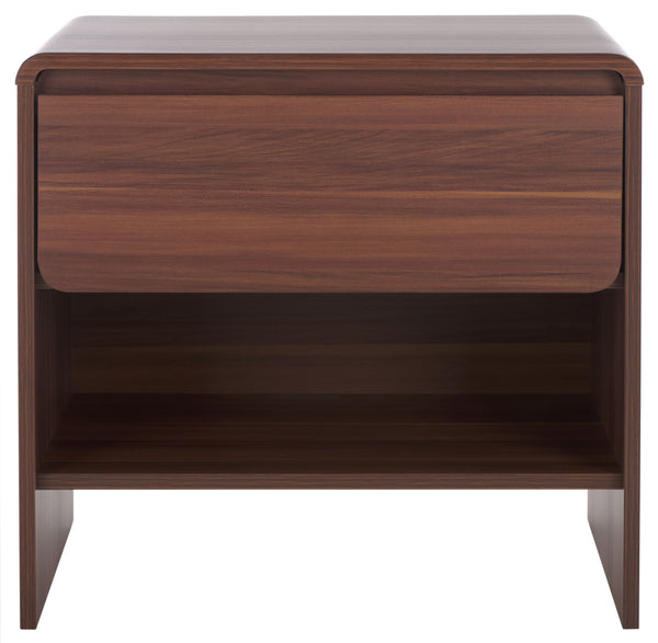Safavieh Arsenio Nightstand With Drawer - Stylish Walnut Finish For Modern Bedroom Décor And Storage Solutions Walnut Pb,Mdf Nst3100a
