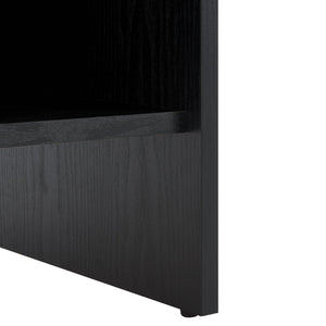 Safavieh Arsenio Modern Nightstand With Soft-Close Drawer - Sculptural Design For Contemporary Bedrooms Black NST3100B