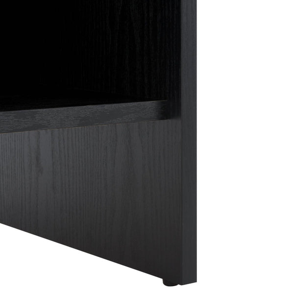 Safavieh Arsenio Modern Nightstand With Soft-Close Drawer - Sculptural Design For Contemporary Bedrooms Black NST3100B