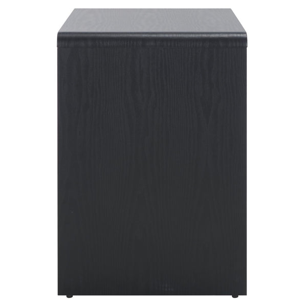 Safavieh Arsenio Modern Nightstand With Soft-Close Drawer - Sculptural Design For Contemporary Bedrooms Black NST3100B