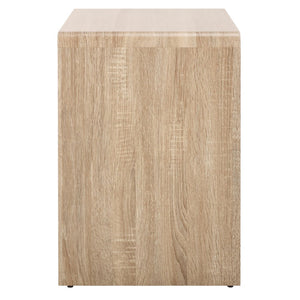 Safavieh Arsenio Modern Nightstand With Soft-Close Drawer - Sculptural Design For Contemporary Bedrooms Light Cream NST3100C