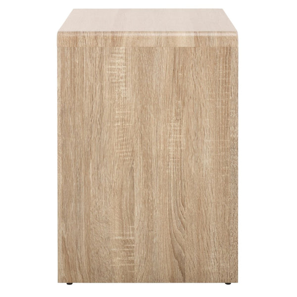 Safavieh Arsenio Modern Nightstand With Soft-Close Drawer - Sculptural Design For Contemporary Bedrooms Light Cream NST3100C