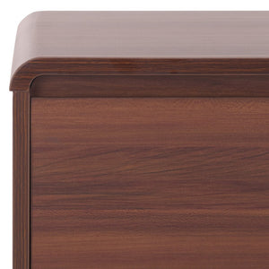 Safavieh Arsenio 2 Drawer Nightstand - Modern Sculptural Design With Soft-Close Drawers For Stylish Storage Walnut NST3101A