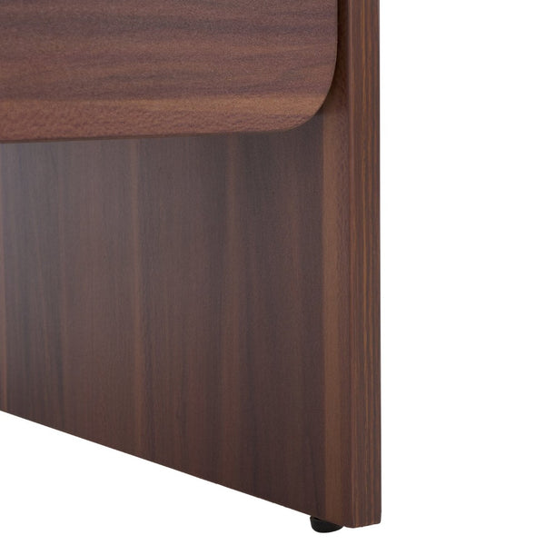 Safavieh Arsenio 2 Drawer Nightstand - Modern Sculptural Design With Soft-Close Drawers For Stylish Storage Walnut NST3101A
