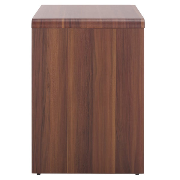 Safavieh Arsenio 2 Drawer Nightstand - Modern Sculptural Design With Soft-Close Drawers For Stylish Storage Walnut NST3101A