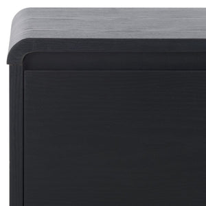 Safavieh Arsenio 2 Drawer Nightstand - Modern Sculptural Design With Soft-Close Drawers For Stylish Storage Black NST3101B