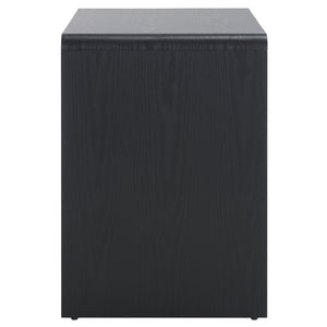 Safavieh Arsenio 2 Drawer Nightstand - Modern Sculptural Design With Soft-Close Drawers For Stylish Storage Black NST3101B