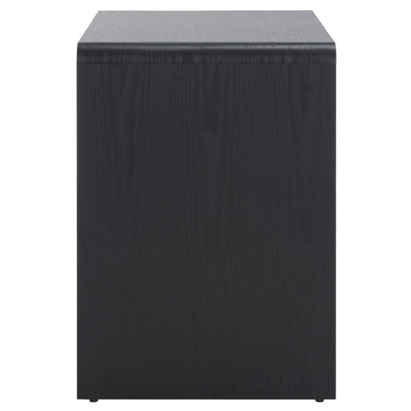 Safavieh Arsenio 2 Drawer Nightstand - Modern Sculptural Design With Soft-Close Drawers For Stylish Storage Black NST3101B