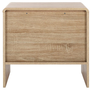 Safavieh Arsenio 2 Drawer Nightstand - Modern Sculptural Design With Soft-Close Drawers For Stylish Storage Light Cream NST3101C