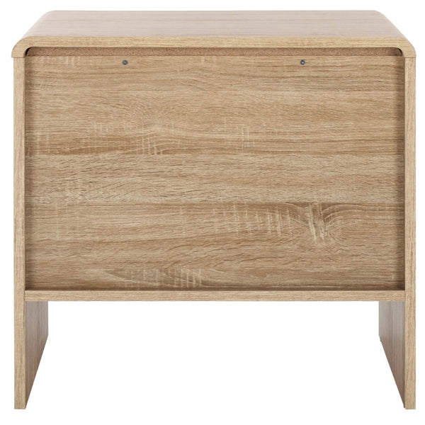 Safavieh Arsenio 2 Drawer Nightstand - Modern Sculptural Design With Soft-Close Drawers For Stylish Storage Light Cream NST3101C