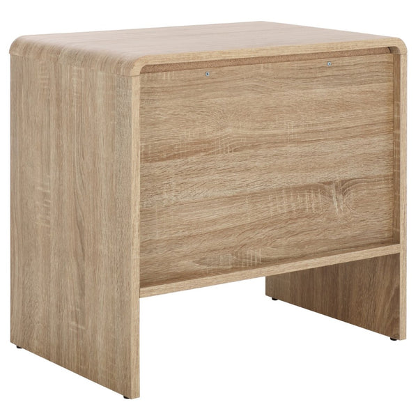 Safavieh Arsenio 2 Drawer Nightstand - Modern Sculptural Design With Soft-Close Drawers For Stylish Storage Light Cream NST3101C