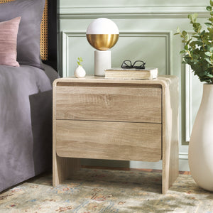 Safavieh Arsenio 2 Drawer Nightstand - Stylish Storage Solution For Your Bedroom With Timeless Elegance Light Cream Pb,Mdf Nst3101c