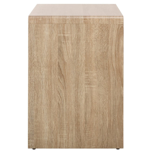 Safavieh Arsenio 2 Drawer Nightstand - Modern Sculptural Design With Soft-Close Drawers For Stylish Storage Light Cream NST3101C