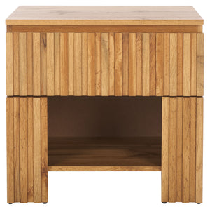 Safavieh Conall 1 Drawer Nightstand In Oak - Elegant Storage Solution For Your Bedroom Decor And Essentials Oak Particle Board And Mdf Nst3102a