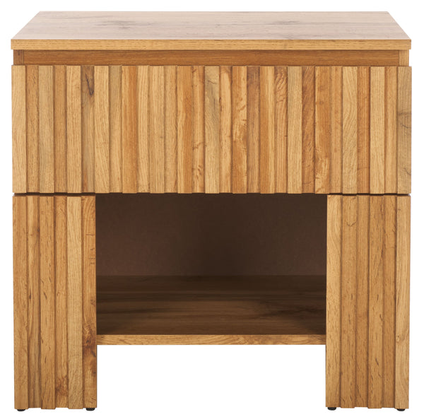 Safavieh Conall 1 Drawer Nightstand In Oak - Elegant Storage Solution For Your Bedroom Decor And Essentials Oak Particle Board And Mdf Nst3102a