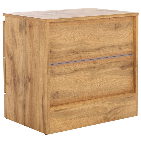 Safavieh Conall 2 Drawer Nightstand In Elegant Oak – Stylish Storage Solution For Your Bedroom Decor! Oak Particle Board And Mdf Nst3103a