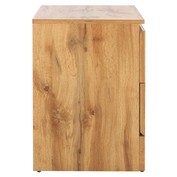 Safavieh Conall 2 Drawer Nightstand In Elegant Oak – Stylish Storage Solution For Your Bedroom Decor! Oak Particle Board And Mdf Nst3103a