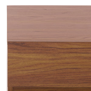 Safavieh Quaid 1 Drawer 2 Door Nightstand In Elegant Walnut Finish For Stylish Bedroom Storage Solutions Walnut ,Brass Pb ,Mdf Nst3104a