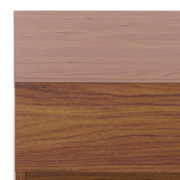 Safavieh Quaid 1 Drawer 2 Door Nightstand In Elegant Walnut Finish For Stylish Bedroom Storage Solutions Walnut ,Brass Pb ,Mdf Nst3104a