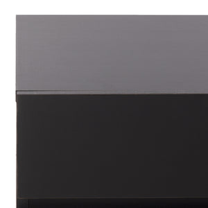 Safavieh Quaid 1 Drawer 2 Door Nightstand In Elegant Walnut Finish For Stylish Bedroom Storage Solutions Black ,Brass Pb ,Mdf Nst3104b